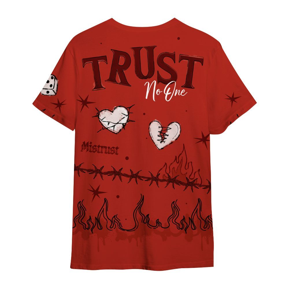 Shirt To Match SP Firewood Orange 4s - Trust No One Snake-Bite Doodle Crayon All Over Print