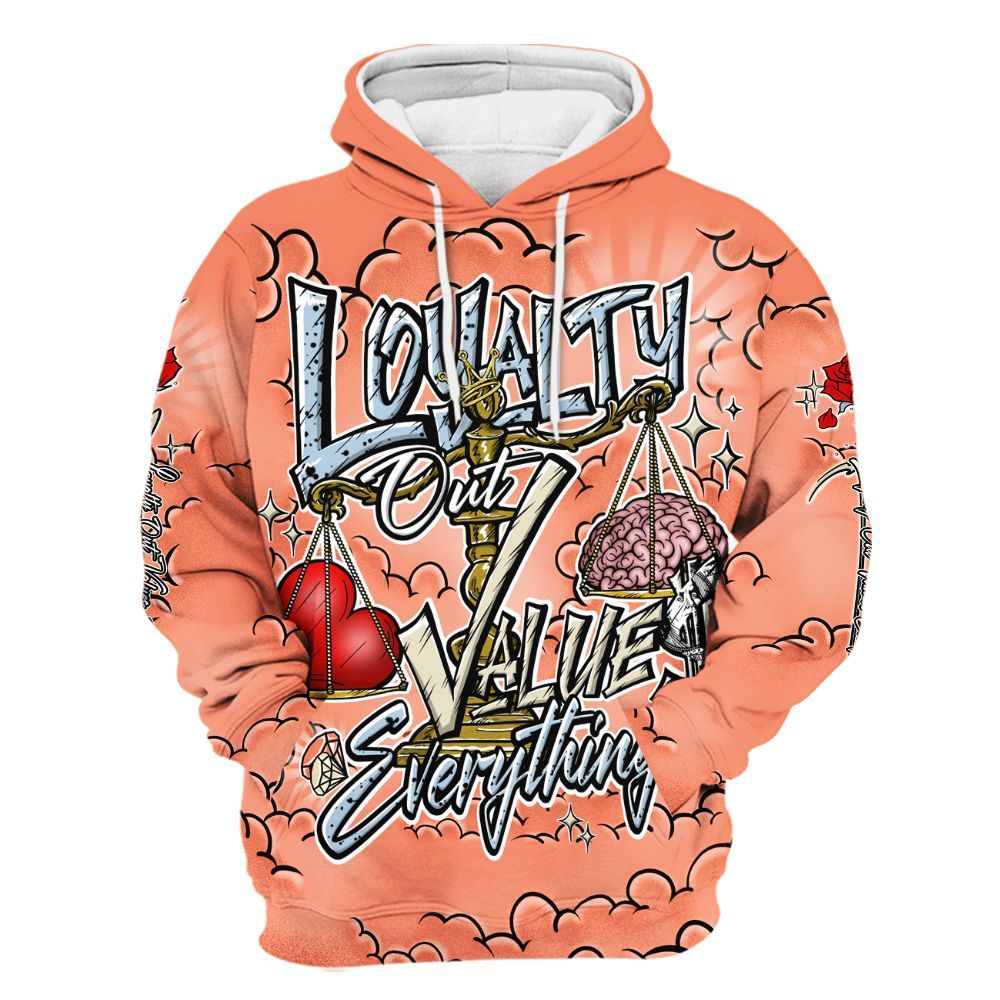 Hoodie To Match DJ Khaled Crimson Bliss 5s - Loyalty Wins Everything All Over Print