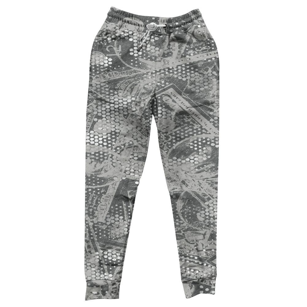 Sweatpant To Match Retro Wet Cement 4s - Banknotes Art Graphic All Over Print