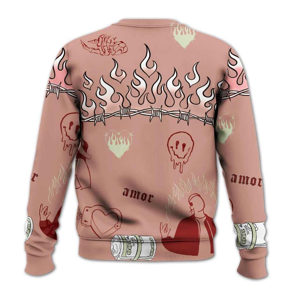 Sweatshirt To Match Valentines Day 3s - Snake Trust No One All Over Print