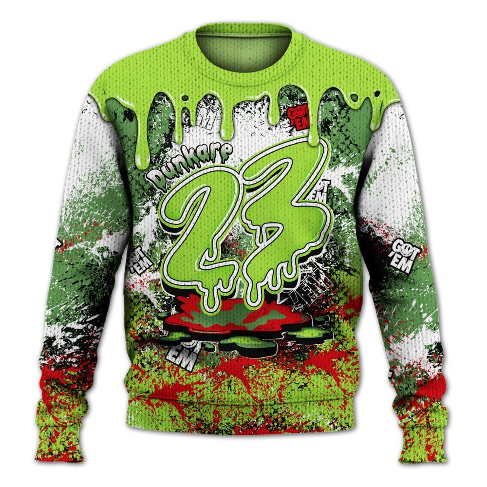 Knitted Sweater To Match Kobe 6 SE Grinch - Dripping 23 Drip