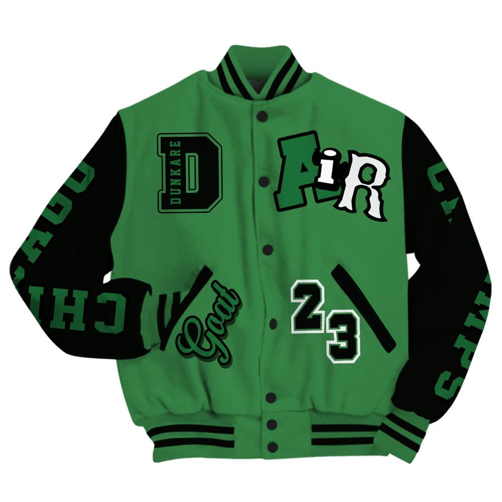 Varsity Jacket To Match Lucky Green 1s - AIR Number 23 GOAT All Over Print