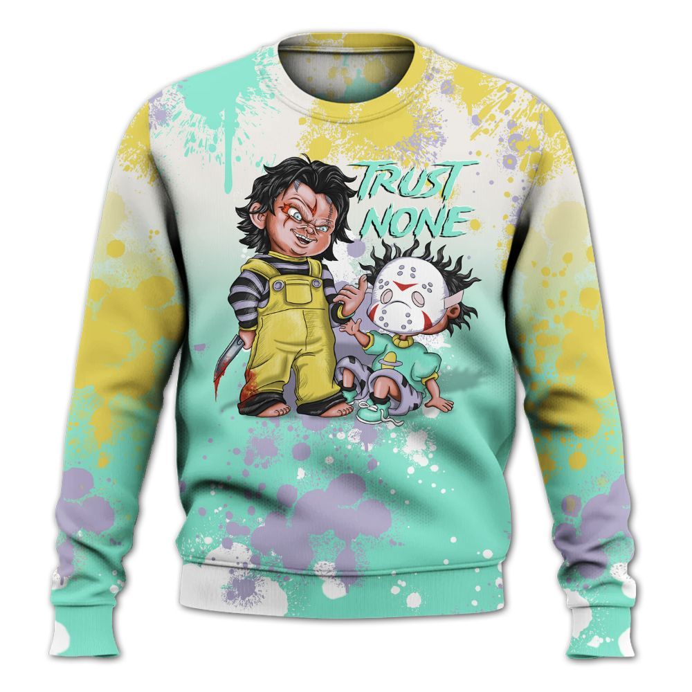 Sweatshirt To Match Dunk Low Easter 2026 - Trust No One Scary All Over Print