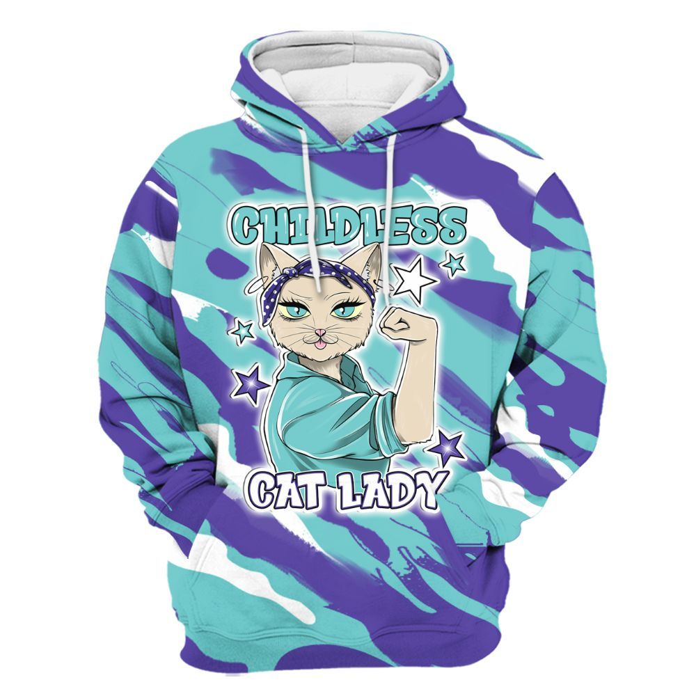 Hoodie To Match Low Hornets 1s - Childless Kat Lady All Over Print