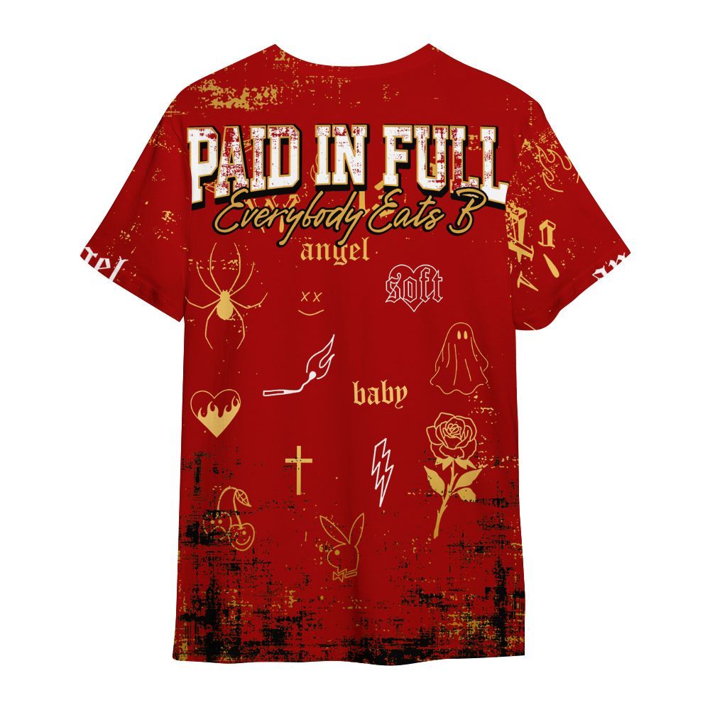 Shirt To Match OG Low Last Dance At The Garden 1s - Paid In Full Money All Over Print
