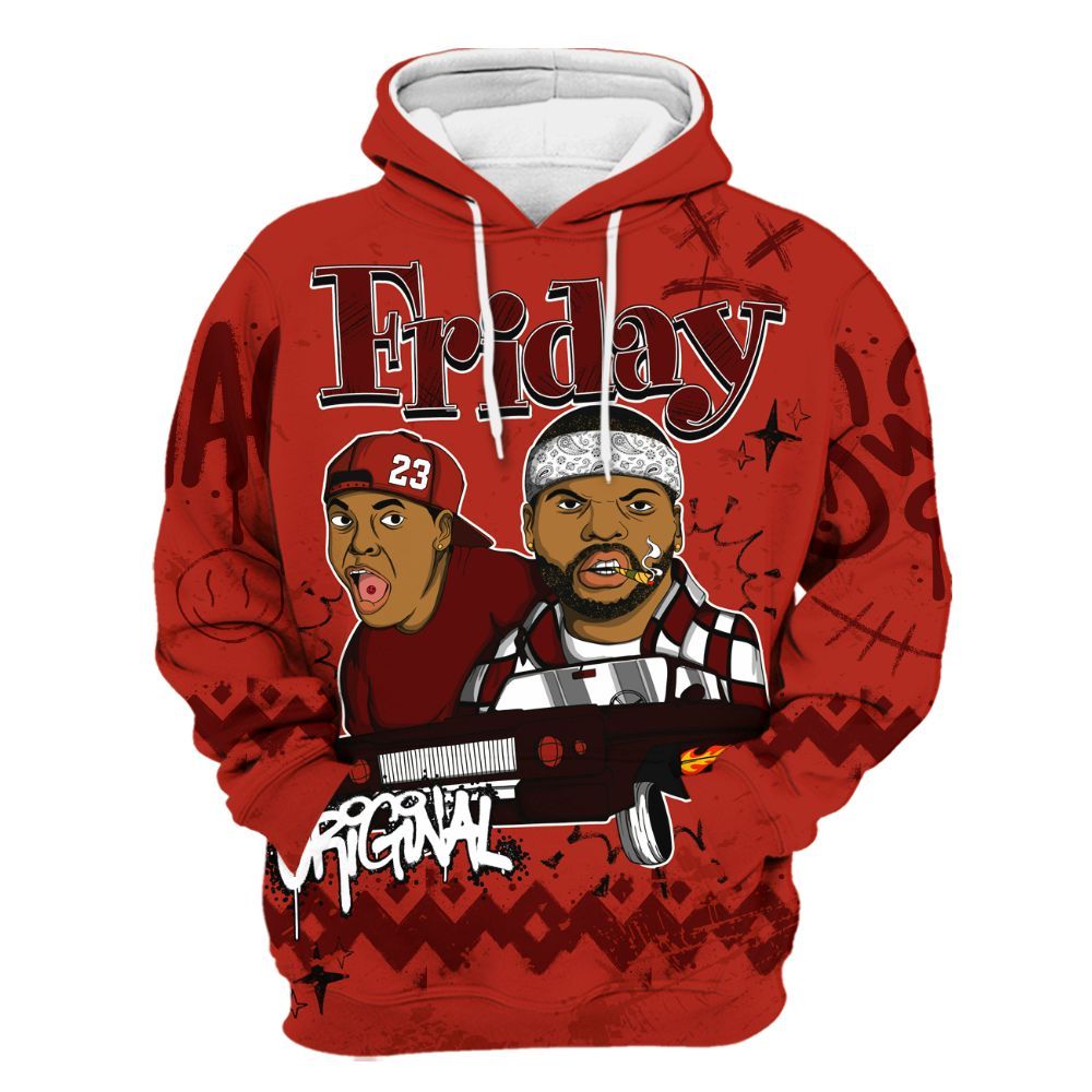 Hoodie To Match SP Firewood Orange 4s - Friday Sneaker Crayon All Over Print