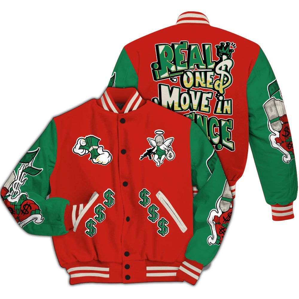 Varsity Jacket To Match Retro El Vuelo 3s - Ones Move In Silence Graphic All Over Print