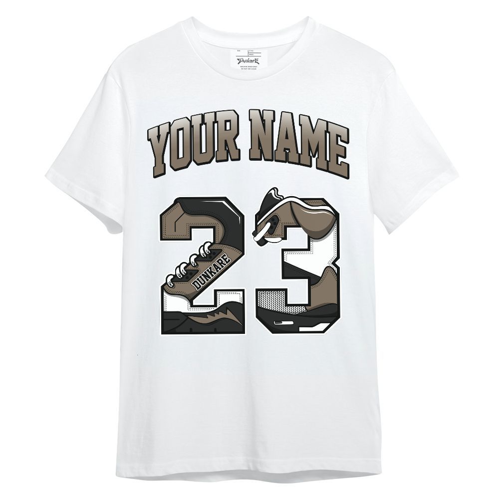 Shirt To Match Low OG Dark Mocha 1s - Custom Name Number 23 5s Unisex Shirt