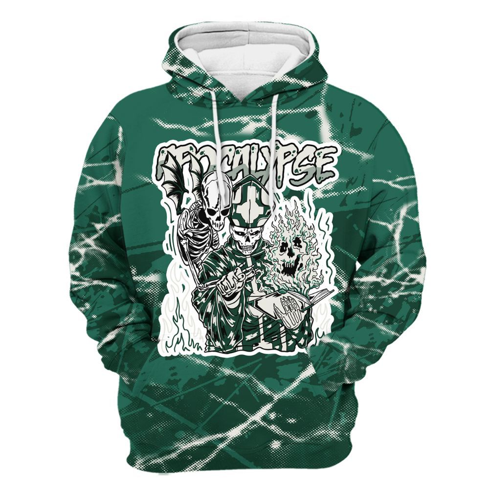 Hoodie To Match Oxidized Green 4s - Apocalypse Skeleton Profound All Over Print