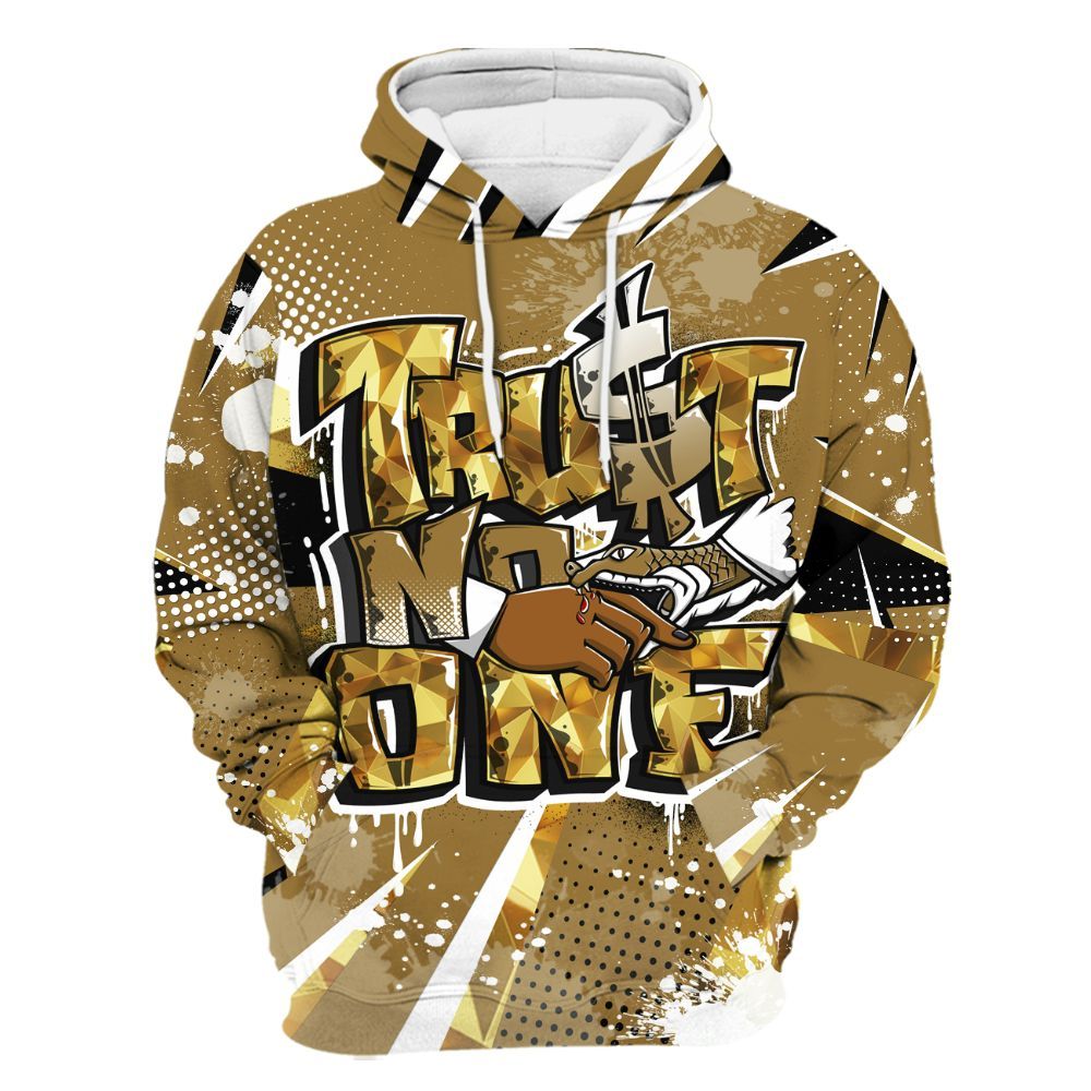 Hoodie To Match NET Gold 4s - Poly Trust No One Dripping All Over Print
