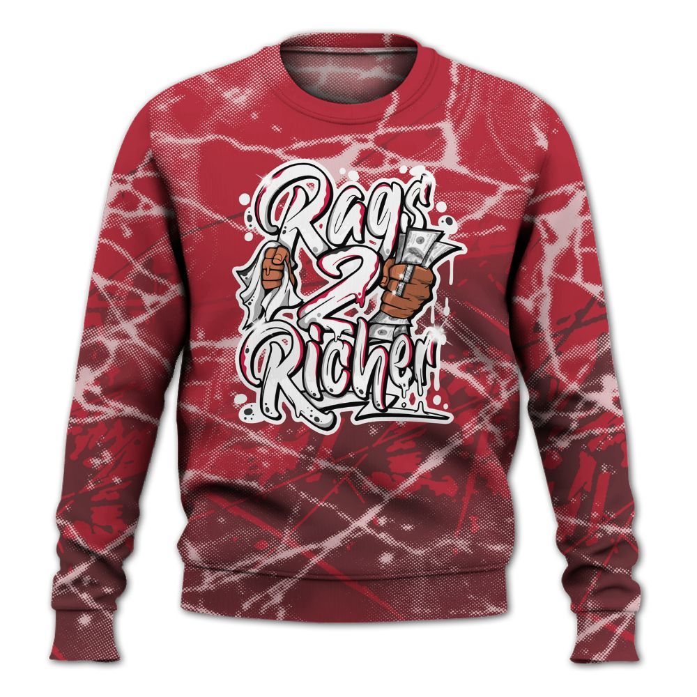Sweatshirt To Match Black Toe 14s - Rag 2 Rich Graphic All Over Print