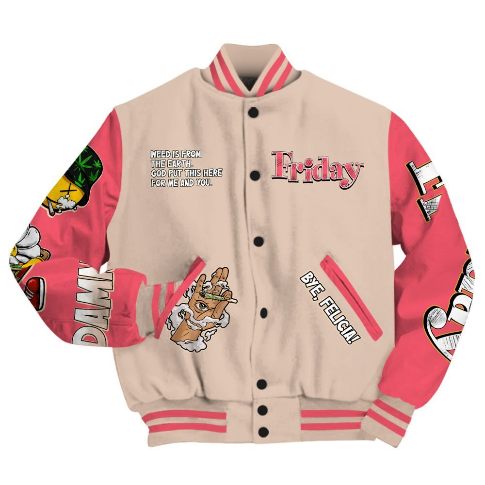 Varsity Jacket To Match Birds Of Paradise 4s - Friday Sneaker Stress Style All Over Print
