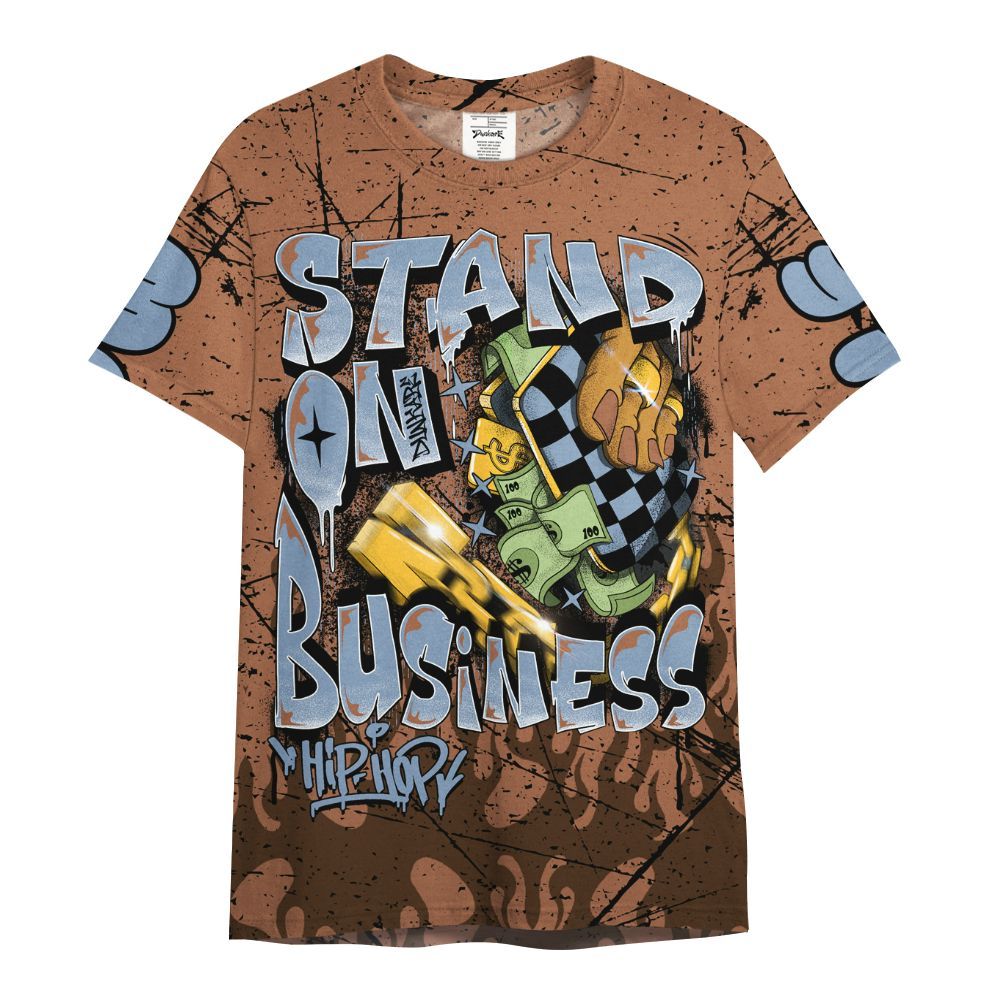 Shirt To Match Air Foamposite Metallic Copper - Stand Business Graffiti All Over Print