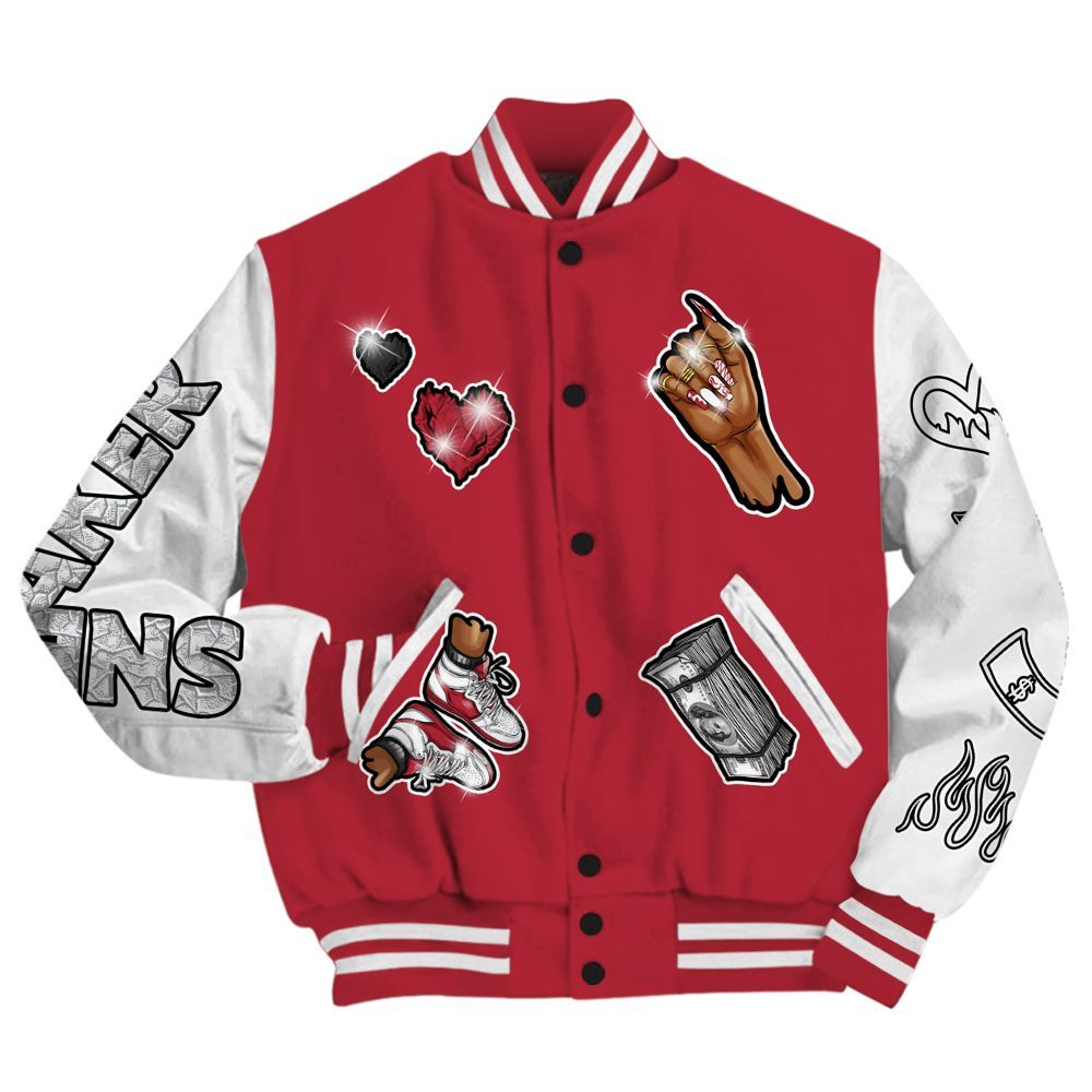 Varsity Jacket To Match Black Toe 14s - Sneakerz Girlz All Over Print