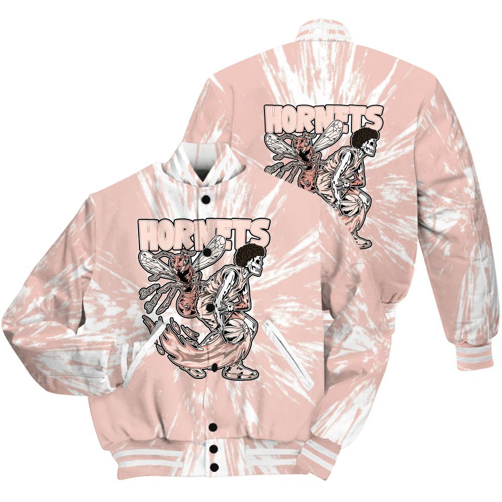Varsity Jacket To Match Low Legend Pink 11s Shirt - Hornets Skeleton Luxury All Over Print