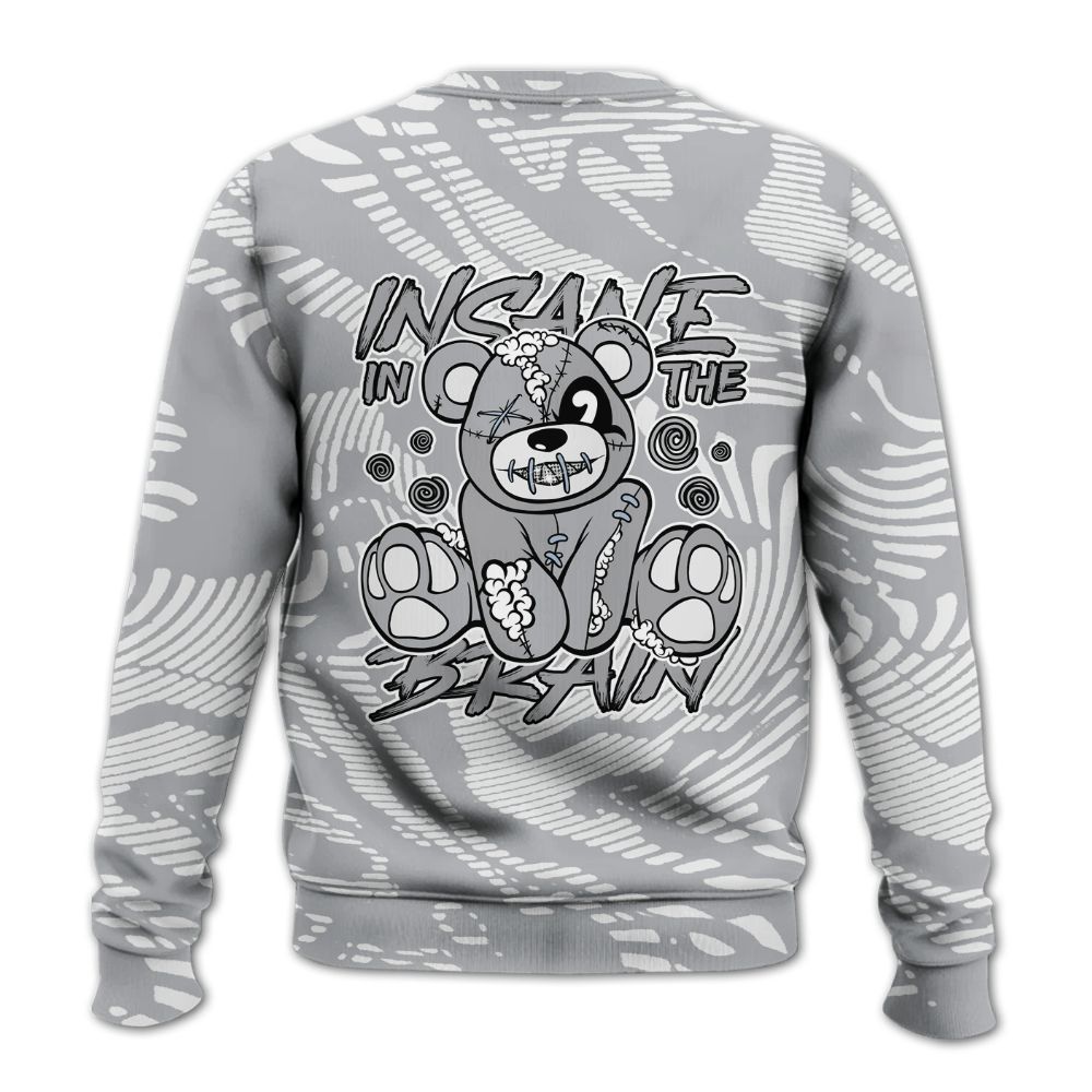 Sweatshirt To Match Low OG Wolf Grey 1s - Insanes Bear Fume All Over Print
