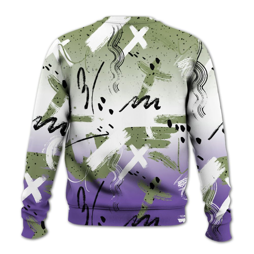 Sweatshirt To Match Canyon Purple 4s - Money Hustle Grind Pray All Over Print