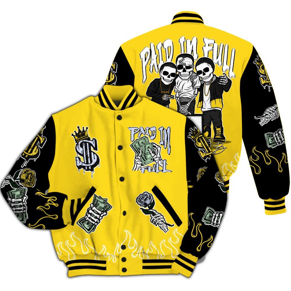 Varsity Jacket To Match Retro Thunder 4s - Fire Everybody Paid In All Over Print
