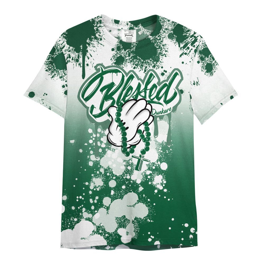 Shirt To Match High Gorge Green 1s - God Blessed Ink Drip All Over Print