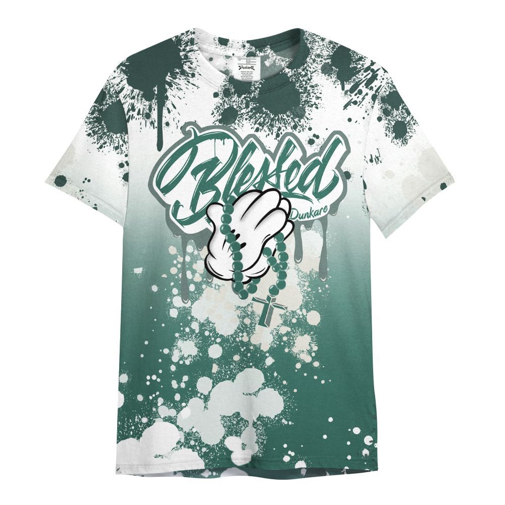Shirt To Match RM Oxidized Green 4s - God Blessed Ink Drip All Over Print