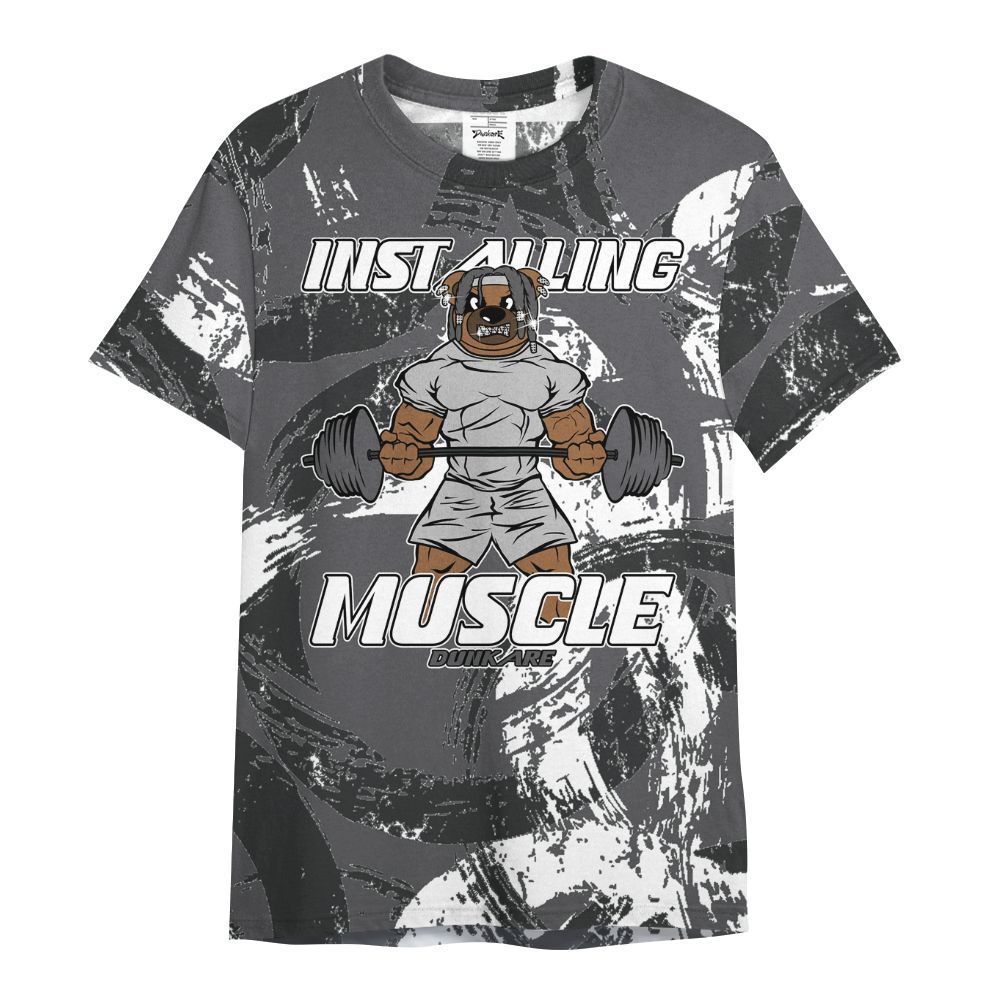 Shirt To Match White Thunder 4s - Installing Muscle Bear Circle Slpash All Over Print