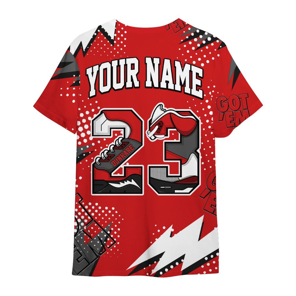 Shirt To Match Low Bred 11s - Custom Name Number 23 5s All Over Print