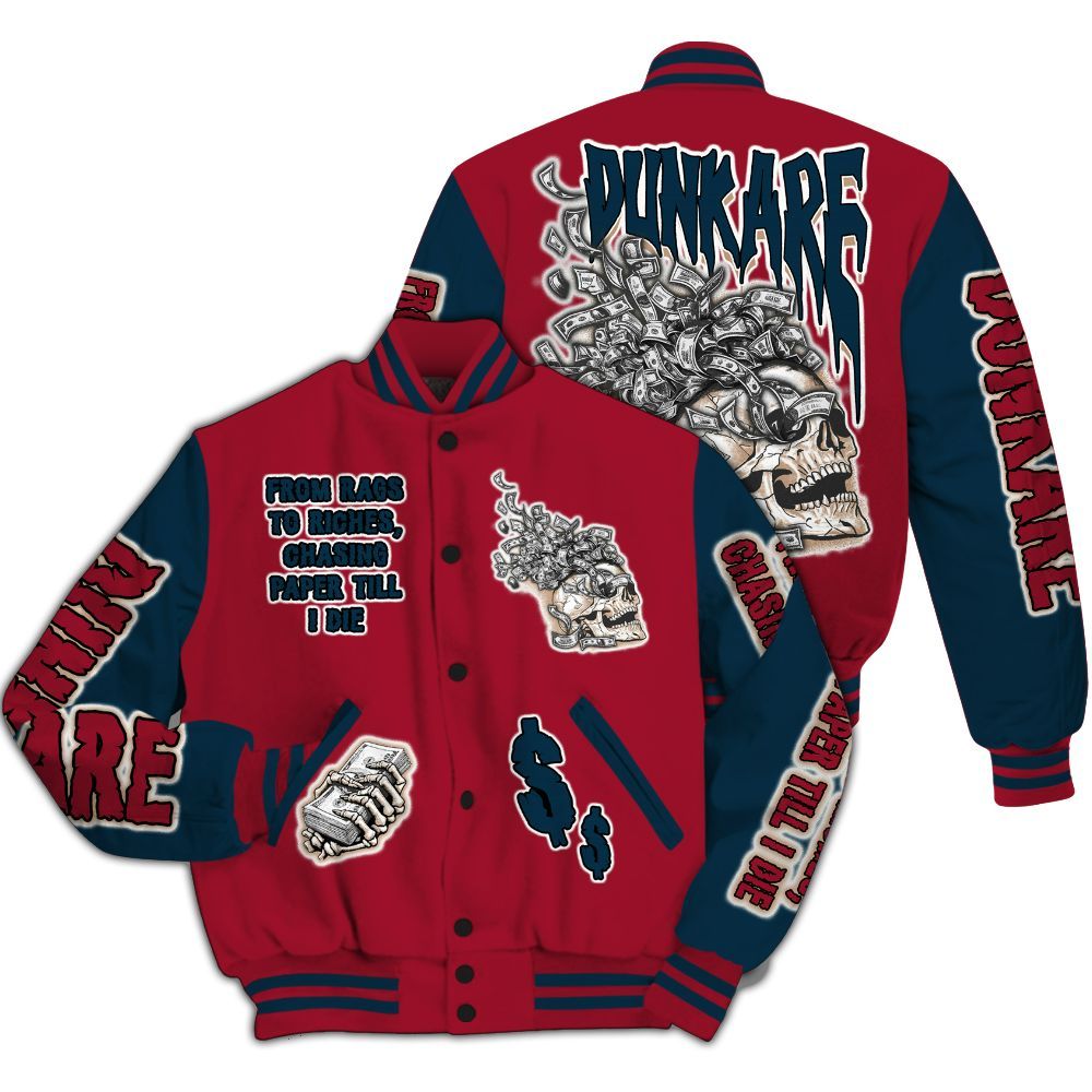 Varsity Jacket To Match Mid Multi Color 2022 1s - From Rags To Riches All Over Print