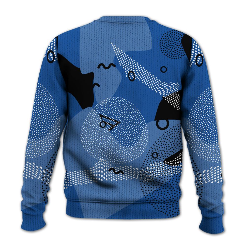 Knitted Sweater To Match Low Space Royal 11s - Graphic Meme Damnn