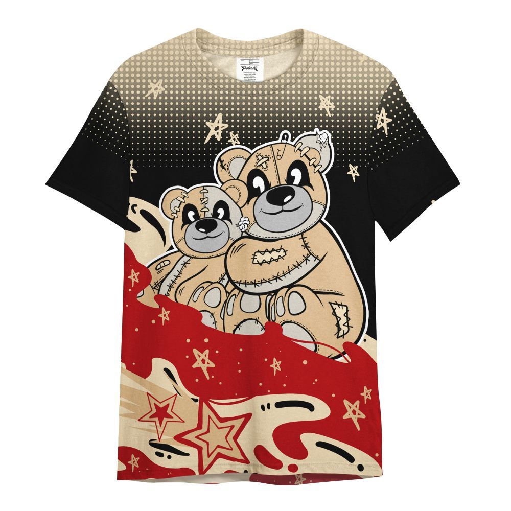 Shirt To Match Dunk Low Strawberry Waffle - Sincere Fondness Bear Stars All Over Print