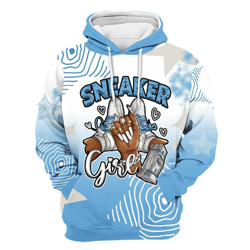 Hoodie To Match SB Dunk Low University Blue - Sneakerz Girlz Unique Starz All Over Print