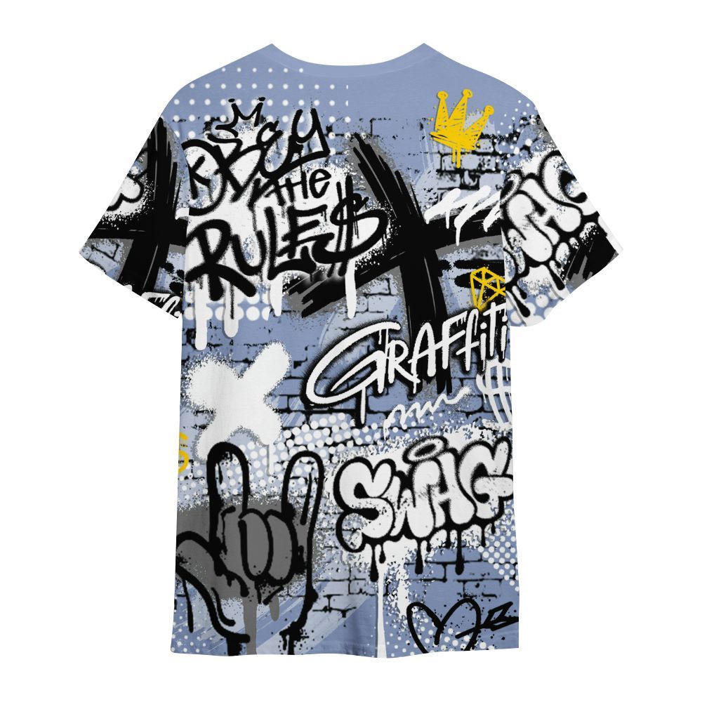 Shirt To Match Retro Blue Grey 13s - True It Real Graffiti Streetwear All Over Print
