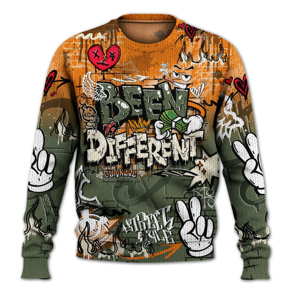Sweater To Match Retro Undefeated 4s - Been Dif2erent Drip Graffiti Graphic