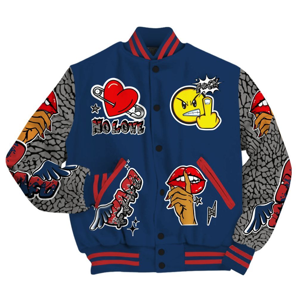 Varsity Jacket To Match SP Sport Royal 3s - FK Around Find Out All Over Print