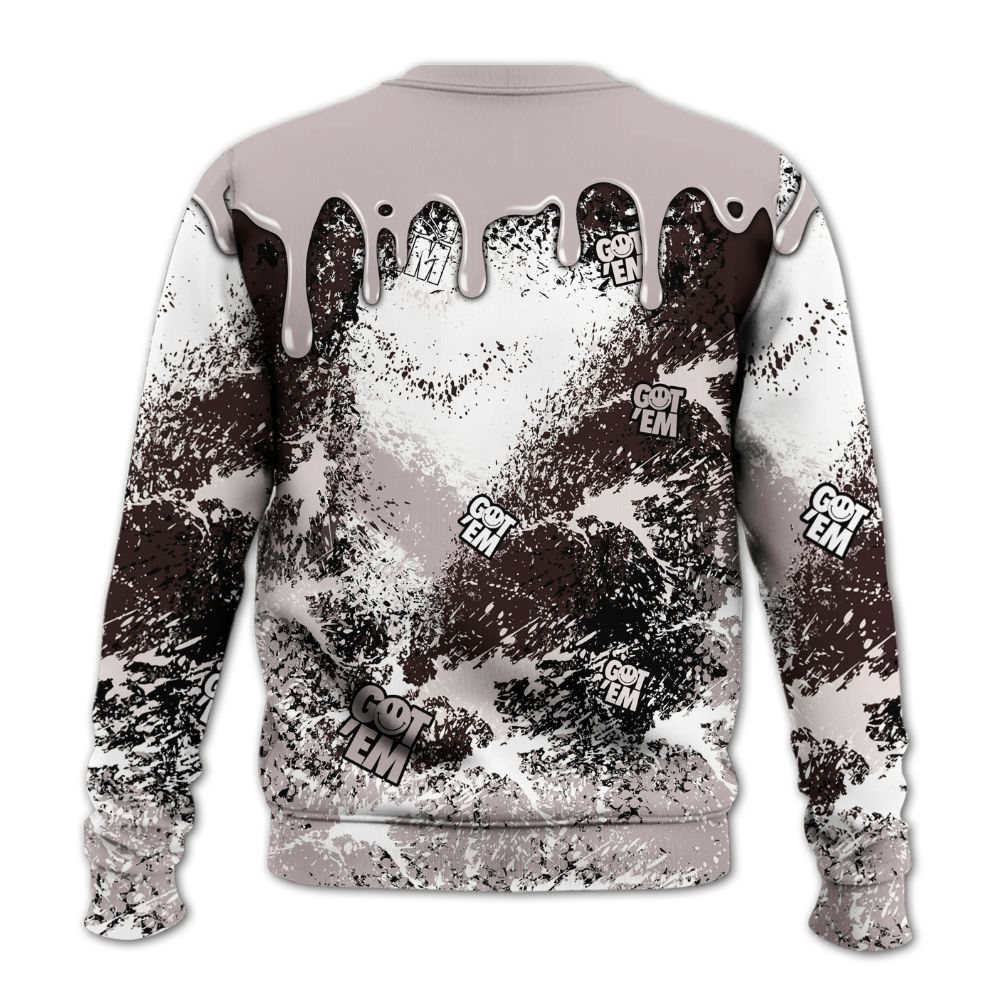 Sweatshirt To Match AMM Air Smokey Mauve 6s - Dripping 23 Drip All Over Print