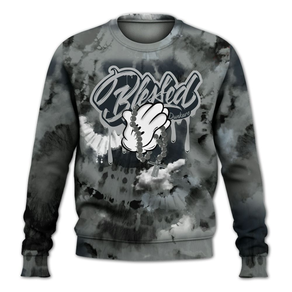 Sweatshirt To Match Retro Georgetown 6s - God Blessed Tie Dye All Over Print