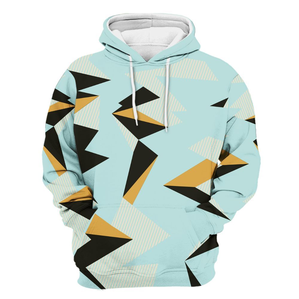 Hoodie To Match Pure Platinum 4s - Geometric Camouflage Pattern All Over Print