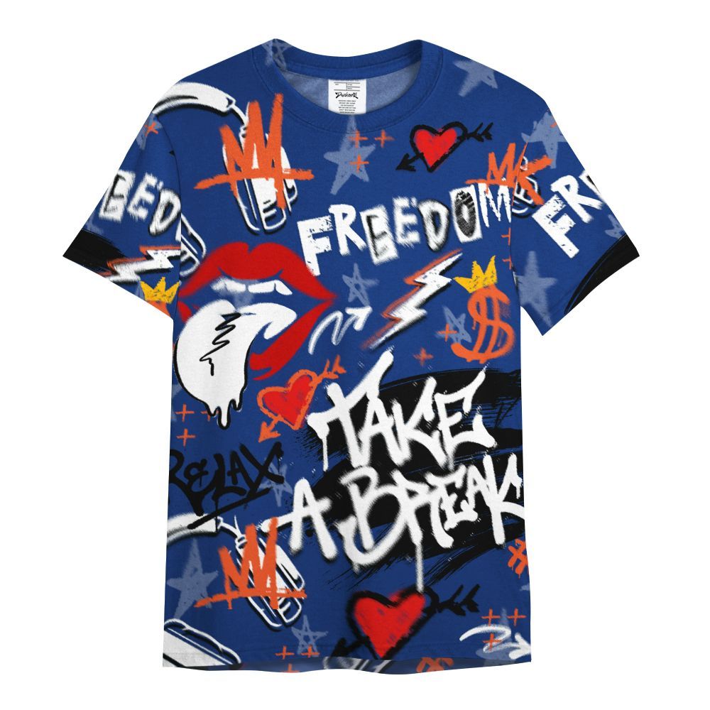 Shirt To Match Suede GS League - Take Break Freedom Graffiti Streetwear All Over Print