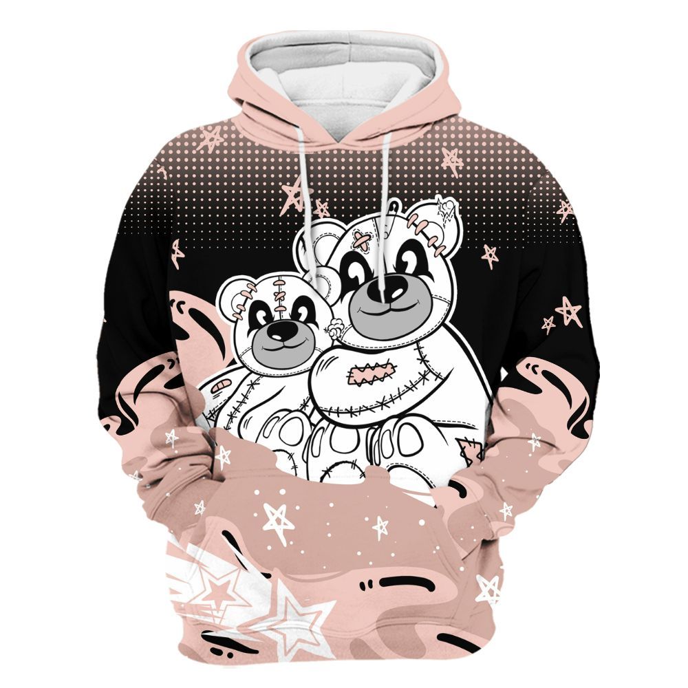 Hoodie To Match Low Legend Pink 11s - Sincere Fondness Bear Stars All Over Print