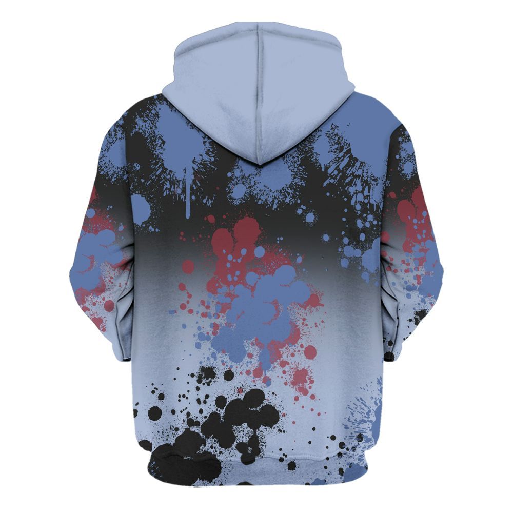 Hoodie To Match Black Metallic 5s - God Blessed Ink Drip All Over Print