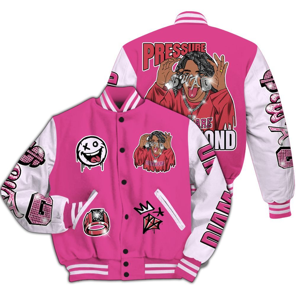 Varsity Jacket To Match KD 4 Aunt Pearl - Pressures Makes Varsity Jacket To Match All Over Print