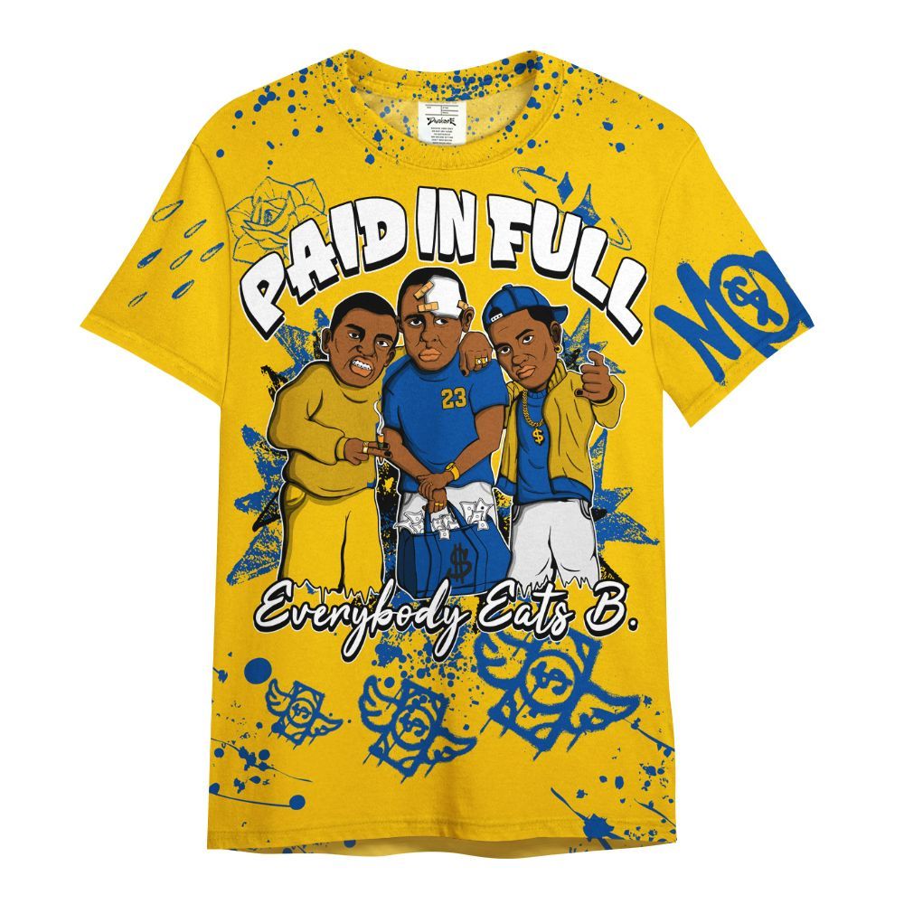Shirt To Match High Laney 1s - Everybody Paid In Full Crayon All Over Print