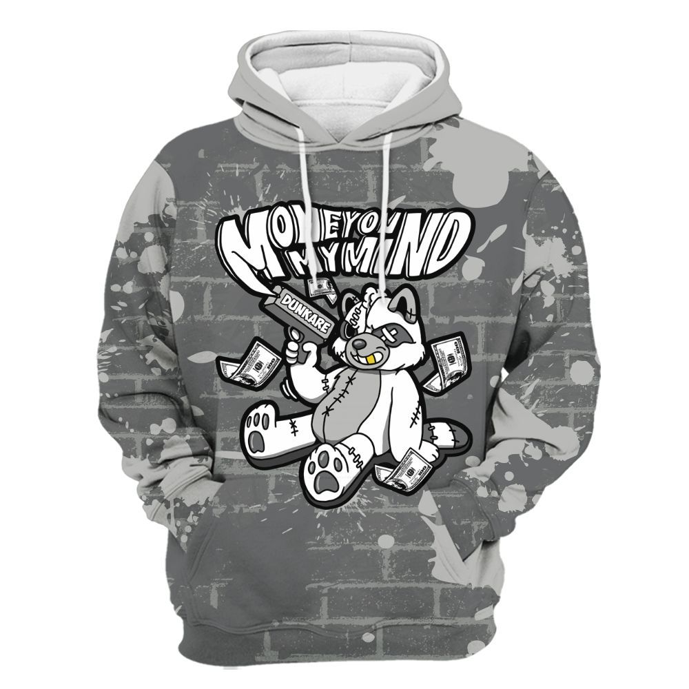 Hoodie To Match Retro Wet Cement 4s - Money On My Mind Raccoon Brick All Over Print