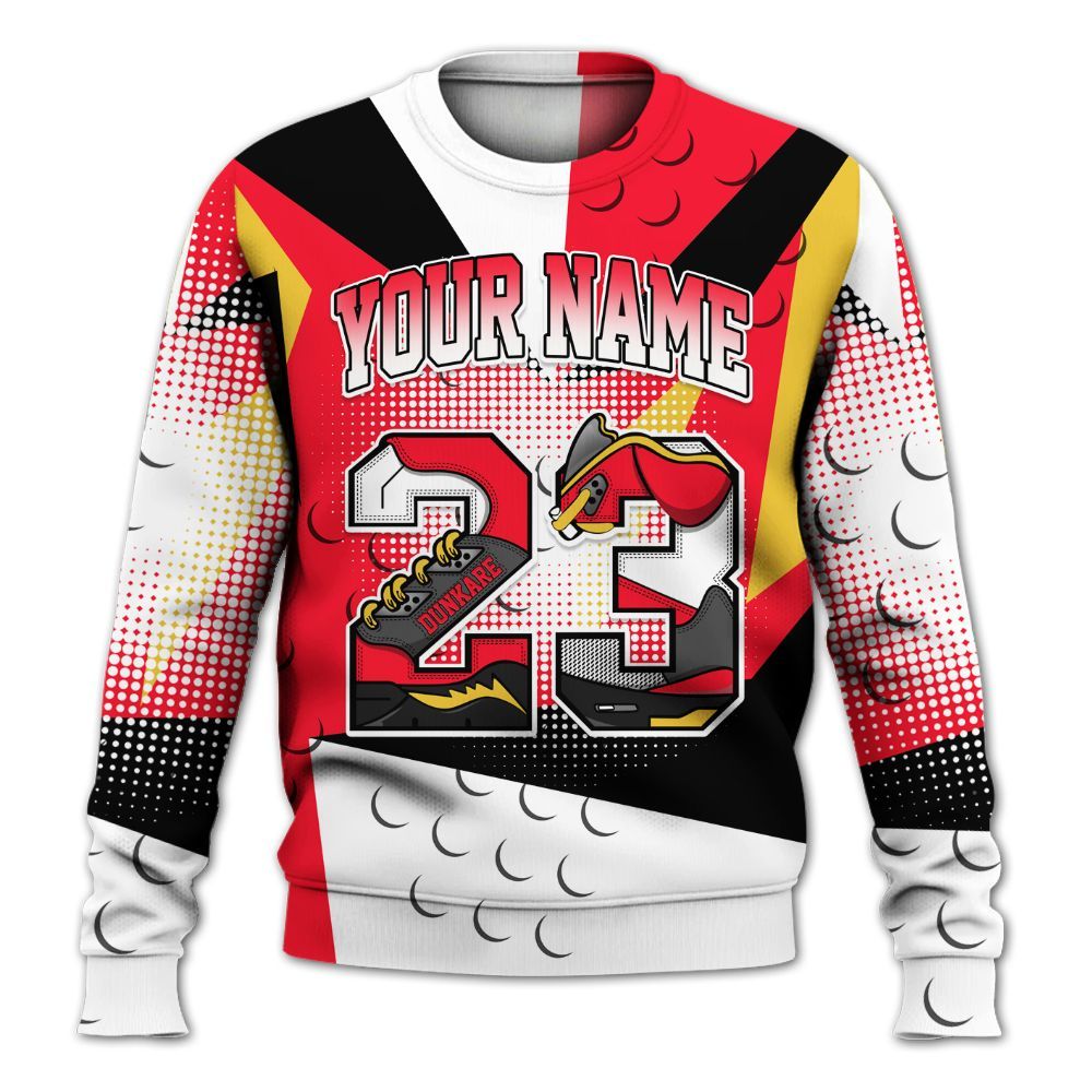 Sweatshirt To Match KD 18 Air Bakin - Poly Custom Name Number 23 5s All Over Print