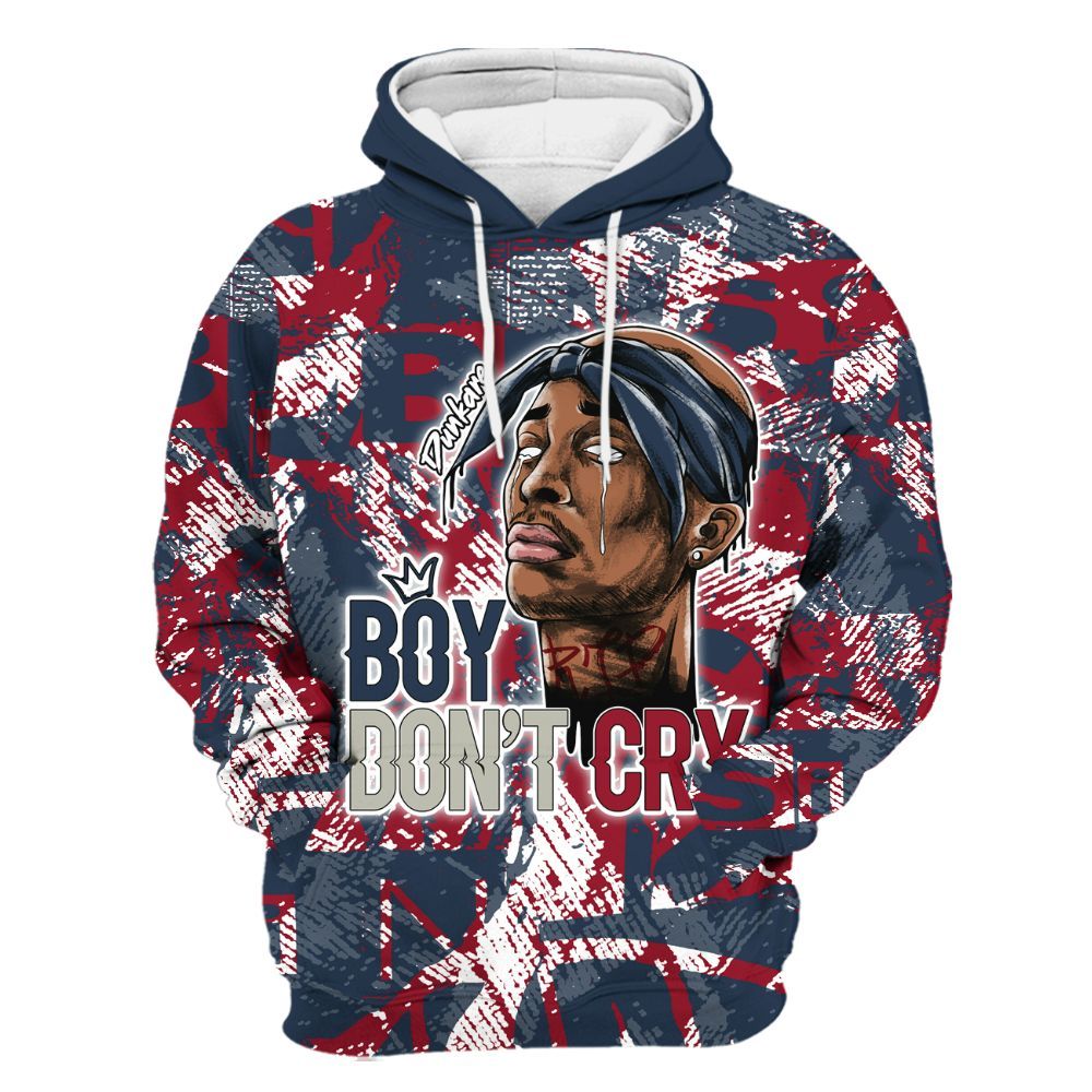 Hoodie To Match Navy Blue 2024 6s - Boiz Ain't Cry Unique Abstract All Over Print