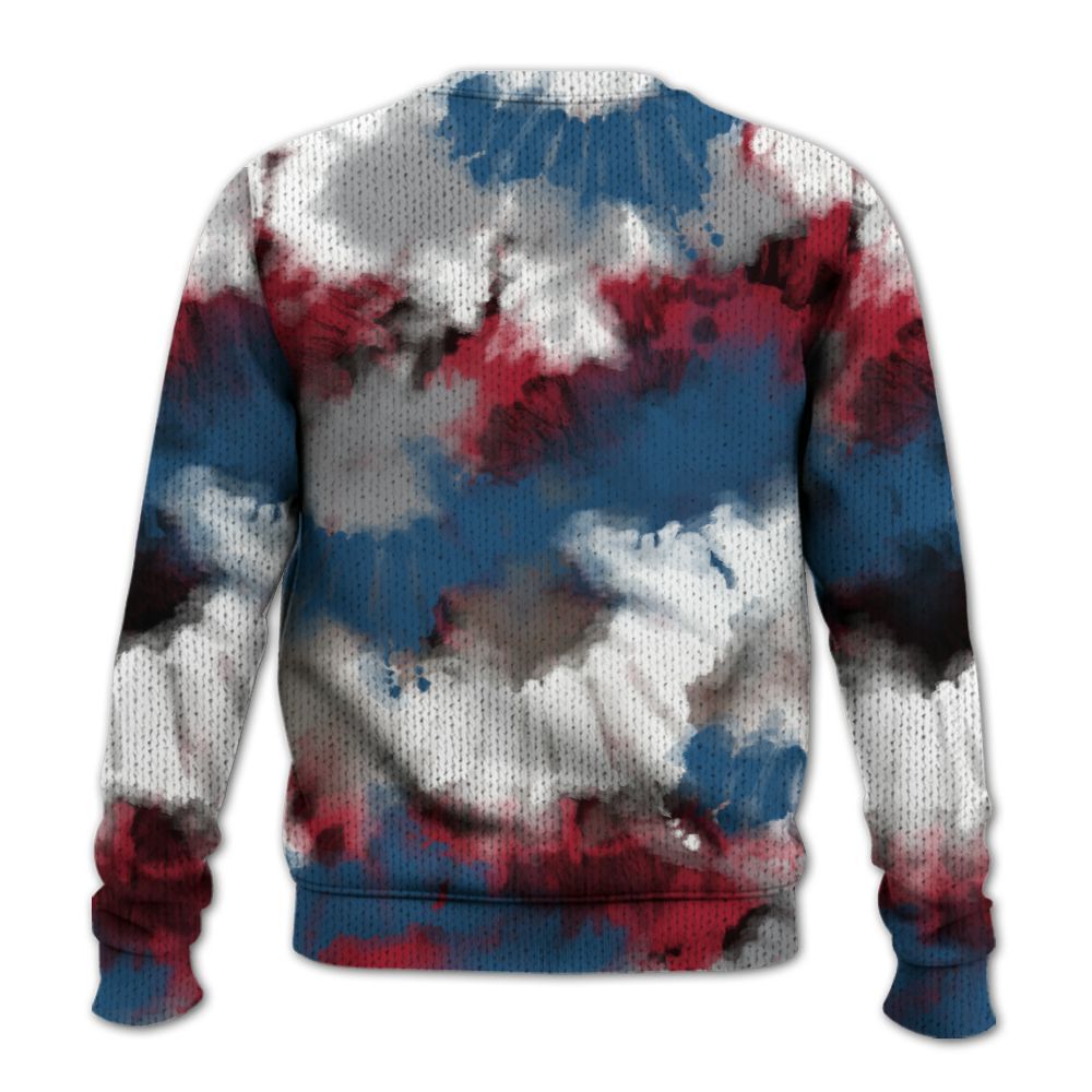 Knitted Sweater To Match Rare Air 3s - Tie Dye FK Around Find Out