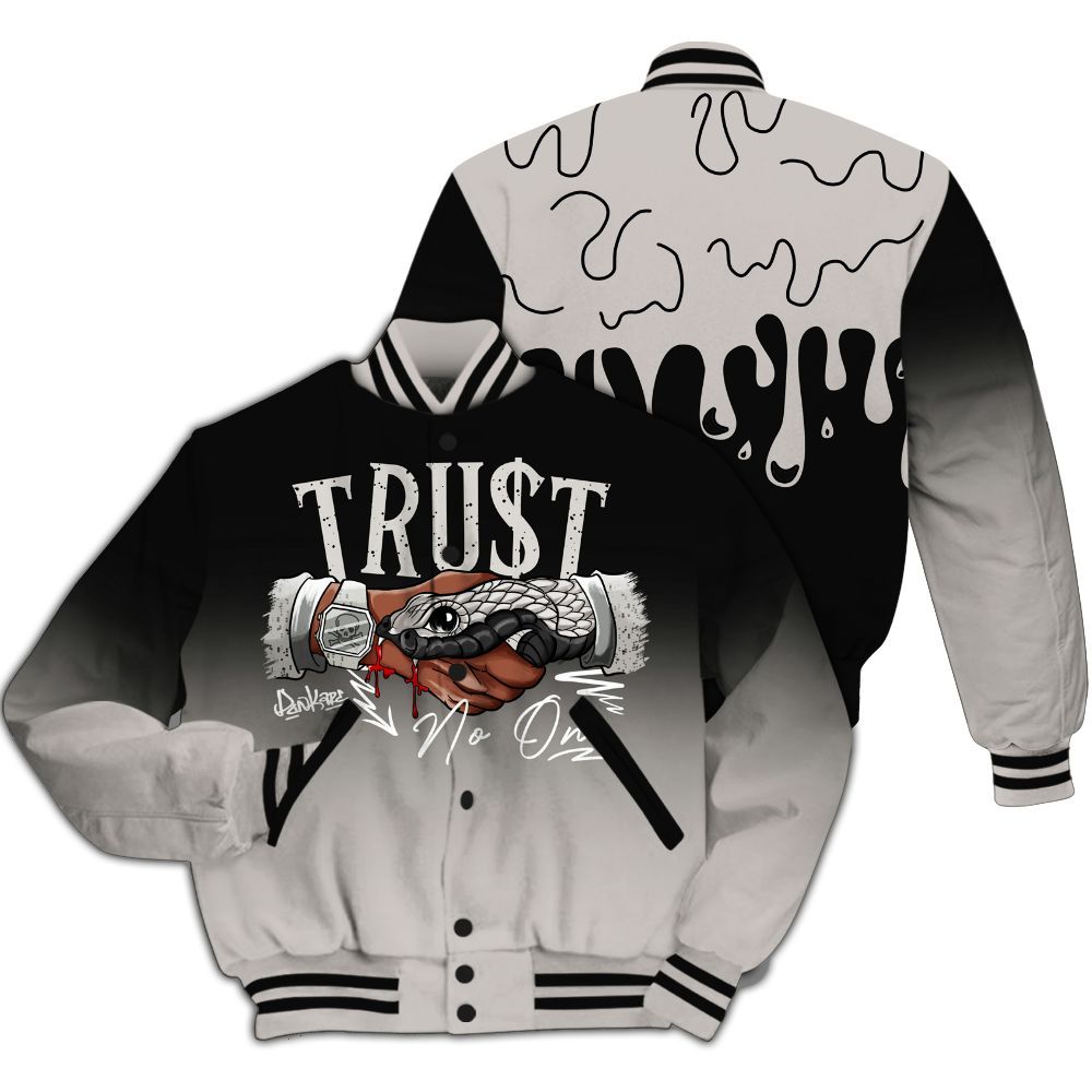 Varsity Jacket To Match The Classic 40s - Trust No One Drip All Over Print