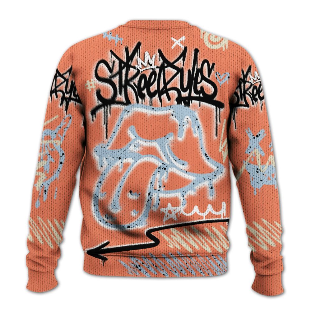 Knitted Sweater To Match DJ Khaled Crimson Bliss 5s - Break Rules Streetwear