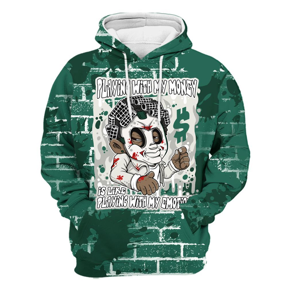 Hoodie To Match Oxidized Green 4s - Playing With My Money Graphic Halloween All Over Print