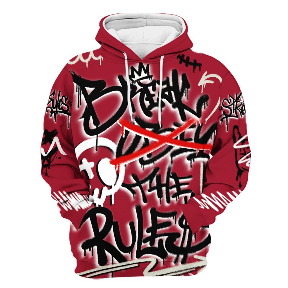 Hoodie To Match High OG Black Toe Reimagined 1s - Break Rules Streetwear All Over Print