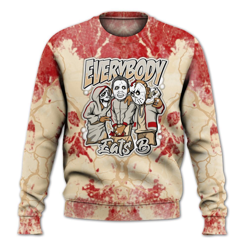 Sweatshirt To Match Dunk Low Strawberry Waffle - Everybody Eatin B Graphic Halloween All Over Print